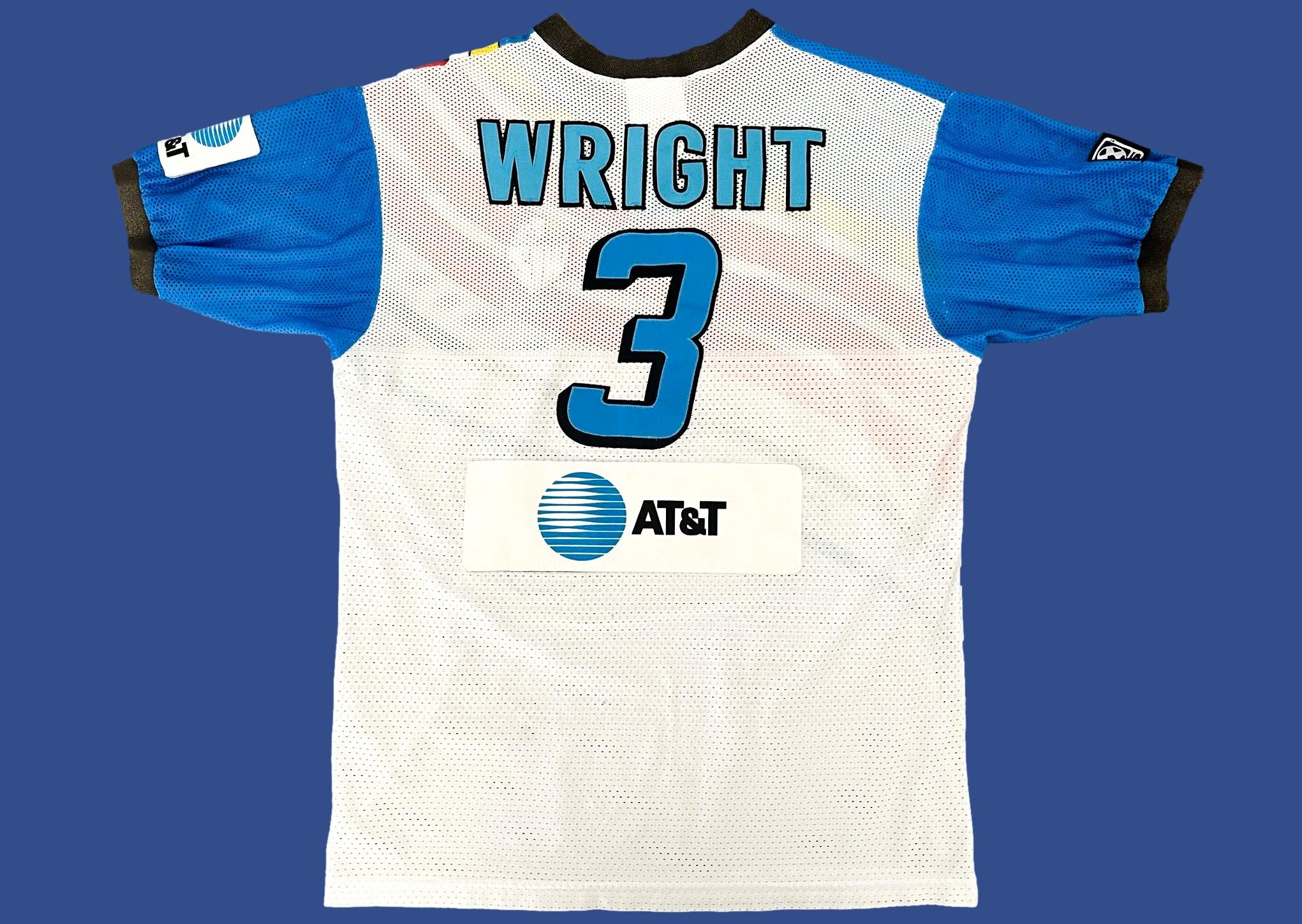 Paul Wright 1996 Kansas City Wiz Secondary Match Worn Shirt — Blue